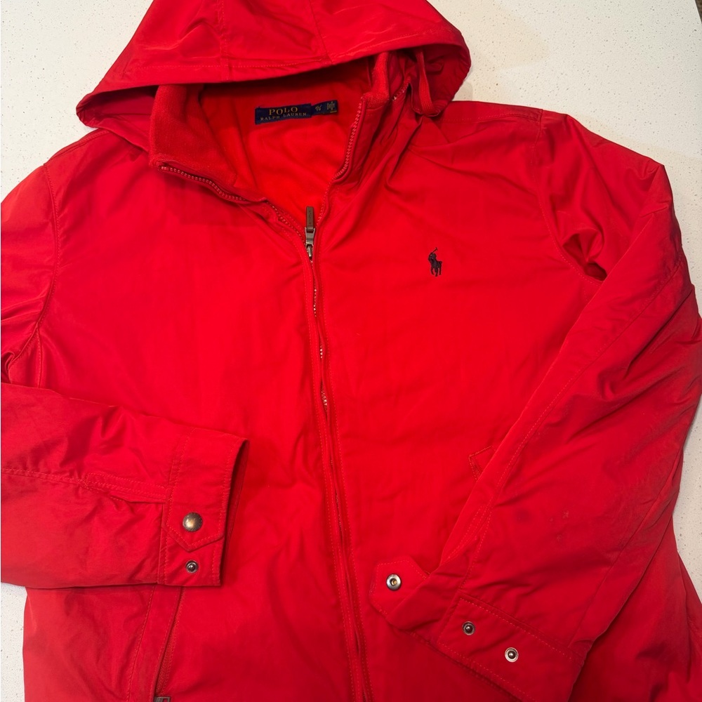 Ralph Lauren Men's Red Hooded Windbreaker